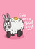 Cute Thank you card - sheep card - good egg created by Eweniverse