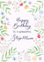Pretty Birthday Card - Stepmum - Floral created by Nicki O'Donoghue Studio