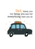 Cheeky Father's Day Card - Taxi created by Dandelion Stationery