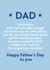 Heartfelt Father's Day Card - Most Wonderful Dad created by Word Up Creative