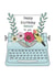 Happy birthday vintage type writer card created by Marie Goodchild