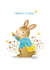 Cute Happy Easter Card for Special Person - Easter Bunny with pretty wildflowers created by Juliana Motzko