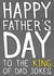 Funny fathers day card to the king of dad jokes created by Laughable Letters