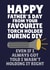 Cheeky Father's Day Card - Favourite Torch Holder - DIY created by PopDogShop