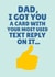 Cheeky Father's Day Card - Dad Text - Thumbs Up created by PopDogShop