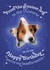 Cute Birthday Card - From the Dog - Beastie Bestie - Space created by Little Wishing Cards