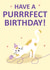 Cute Birthday Card for a Cat Parent - Purrrfect Birthday Card for a Cat Mom/Dad created by Arikaa Designs