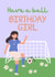Cute Birthday Card - Female Footballer created by original fox designs