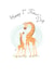 Happy 1st Father’s Day card - Giraffes created by Pink Pig