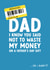 Funny Father's Day Card - Don't Waste Your Money - Reduced Sticker created by The Cake Thief