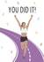 Running congratulations card for runners, well done marathon race card for her created by Warriher