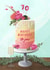 Pretty Birthday Card - 70th - Cake and Prosecco created by Evie Garnett Designs