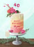 Pretty Birthday Card - 40th - Cake and Prosecco created by Evie Garnett Designs