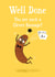 Funny Well Done Card - Clever Sausage - Exams/Graduation created by Hannah Jayne Lewin