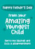 Cheeky Father's Day Card - Amazing Youngest Child created by Giddy Kipper