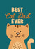 Cute Father's Day Card - Best Cat Dad Ever created by Giddy Kipper