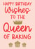 Fun Birthday card - Queen of Baking created by Word Up Creative