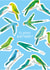 Funny cute London parakeet budgie parrot pun birthday card for friend created by Kate Jones
