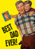Retro Fathers Day Card - Best Dad Ever created by kissmekwik