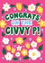 Colourful Flowery Civil Partnership Card - Congrats on the Civvy P! created by Woah there Pickle