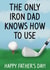 Funny Father’s Day card - Only Iron Dad Knows - Golf created by Scrambled Meg Designs 