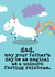 Funny Fathers Day Card - Cute Magical Farting Unicorn created by Mrs Best Paper Co.