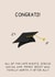 Funny Graduation Card - Celebrate Finishing University created by Dani White