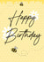 Whimsical Bee Happy Birthday Greetings Card created by RainbowRoo
