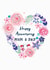 Beautiful floral heart Anniversary card for wonderful parents created by Katie Phythian Design