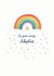 Adoption rainbow design for that special day created by Katie Phythian Design