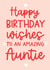 Happy Birthday to amazing Auntie fun and modern card created by Word Up Creative