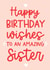 Happy Birthday wishes to an amazing Sister fun colourful card created by Word Up Creative