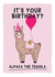 It's your birthday? Alpaca The Tequila - Funny Alpaca Birthday Card created by Gem Draws Stuff