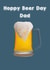 Hoppy Beer Day , a card for beer drinking happy Dads created by Sarah Barker Illustrations