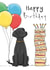 Cute Birthday card - Black Labrador - Cake created by Lucy Driver