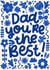Pretty Father's Day Card - Dad, You're The Best! created by Leaf Lane Studio
