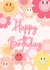 Happy Birthday Floral Smileys for friend, family, colleague, mum, grandma created by DaisyDoodles