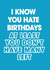 funny birthday card - for family or friend -  old age created by Pink + Pip