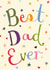 Pretty Father's Day Card - Best Dad Ever created by Love Lucy Illustration