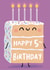 Cute 5th Birthday Cake Card - Rainbow Funfetti Vanilla Cake created by Sophie Kent Illustration
