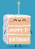 Cute 1st Birthday Cake Card - Rainbow Funfetti Vanilla Cake created by Sophie Kent Illustration