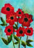 Pretty red poppy flower card, any occasion, just to say, birthday, thank you created by Erin Marie Scott