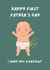 Funny First Father's Day Card from Baby - New Dad Father's Day Card from Newborn created by Lucky Jems Gifts