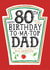 Funny Dad 80th Birthday Card - Heinz Tomato Ketchup Sauce created by la la la Designs