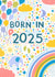 Pretty New Baby Card - Born in 2025 created by Pear Tree Press
