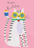 Cute Birthday Card - Happy Cat created by Laura Darrington Design Ltd.