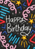Happy Birthday card - Confetti Birthday card - Trendy Birthday card created by Vita Zuka Art