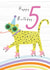 Happy Birthday - 5 - Roller skating Leopard created by Laura Darrington Design Ltd.