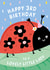 3rd Birthday Card - Cute Ladybird created by Macie Dot Doodles