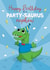 Funny Dinosaur Card for Nephew - Partysaurus Cute Dinosaur Card for him created by Running with Scissors